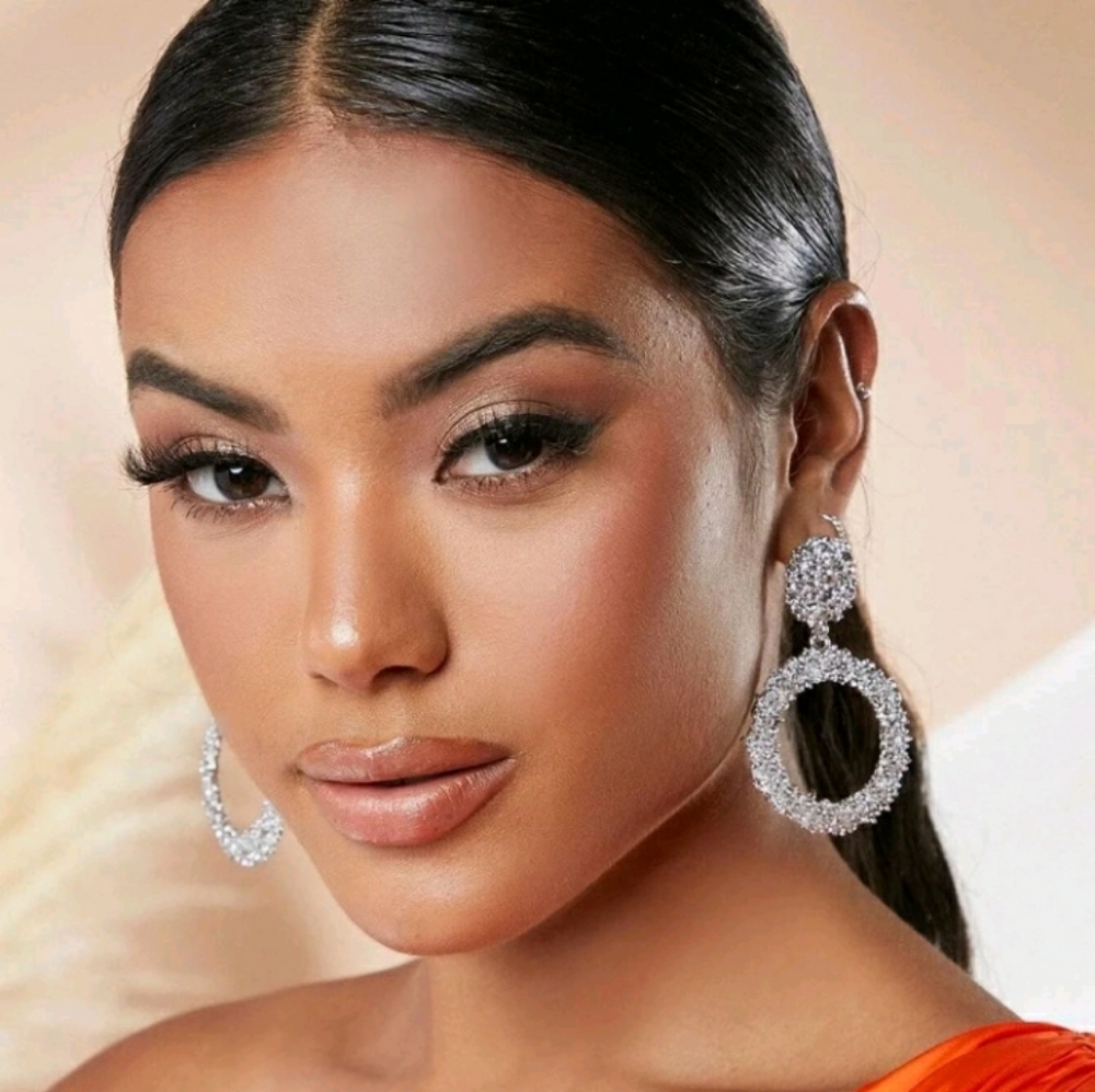Silver Elegant Drop Earrings - Picture 3 of 7